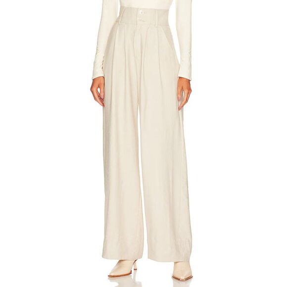 NONchalant Label Page Pants Oat Beige - Picture 1 of 4